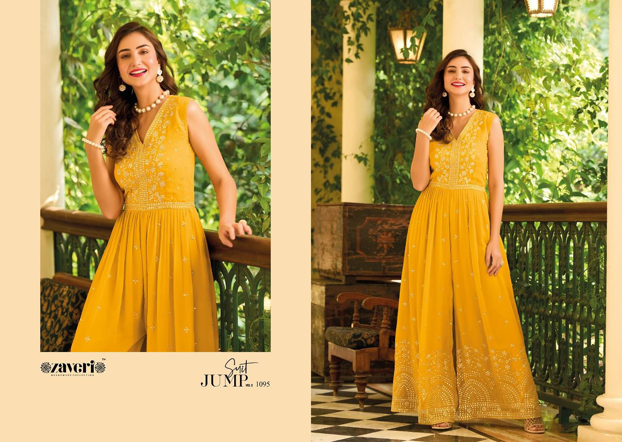 Zaveri Jump Suit 3 Stylist Party Wear Wholesale Designer Salwar Suit Catalog
